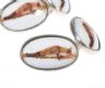 PAIR OF SILVER CUFFLINKS WITH WHITE ENAMEL PANELS at Ross's Online Art Auctions