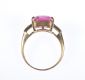 9 CARAT GOLD SYNTHETIC PINK STONE RING at Ross's Online Art Auctions