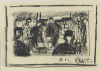 STUDY FOR 'BOXING FISH, ARDGLASS' by Colin Middleton RHA RUA at Ross's Online Art Auctions