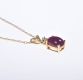 14 CARAT GOLD MOUNTED RUBY PENDANT ON A FINE 14 CARAT GOLD CHAIN at Ross's Online Art Auctions
