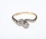 18 CARAT GOLD & PLATINUM DIAMOND TWIST RING at Ross's Online Art Auctions