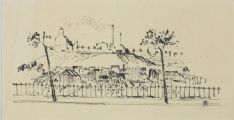 STUDY FOR 'ALLOTMENTS, ANNADALE EMBANKMENT' by Colin Middleton RHA RUA at Ross's Online Art Auctions