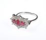 18 CARAT WHITE GOLD RUBY & DIAMOND CLUSTER RING at Ross's Online Art Auctions