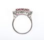 18 CARAT WHITE GOLD RUBY & DIAMOND CLUSTER RING at Ross's Online Art Auctions
