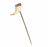 GOLD TIGER'S CLAW STICK PIN at Ross's Online Art Auctions
