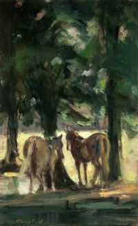 HORSES IN SHADE by Con Campbell at Ross's Online Art Auctions