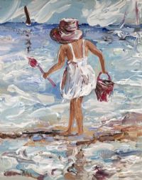 GIRL IN A HAT by Lorna Millar at Ross's Online Art Auctions