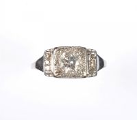 18 CARAT WHITE GOLD & PLATINUM BRILLIANT CUT DIAMOND SOLITAIRE RING at Ross's Online Art Auctions
