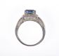 14 CARAT WHITE GOLD BLUE STONE & DIAMOND CLUSTER RING at Ross's Online Art Auctions