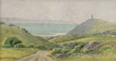 SCRABO & STRANGFORD LOUGH by George W.  Morrison at Ross's Online Art Auctions