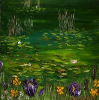 SILENT LILY POND by Hazel Revington Cross at Ross's Online Art Auctions