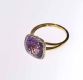 18CT GOLD, AMETHYST & DIAMOND CLUSTER RING at Ross's Online Art Auctions