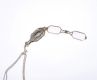 REPRODUCTION SILVER LORGNETTE ON A FINE DOUBLE ROW CHAIN at Ross's Online Art Auctions