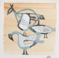 WATTLE BIRDS, 'AUSTRALIAN SERIES' by Colin Middleton RHA RUA at Ross's Online Art Auctions