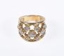 14 CARAT GOLD DIAMOND CLUSTER RING at Ross's Online Art Auctions