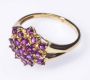 9CT GOLD & PINK SAPPHIRE CLUSTER RING at Ross's Online Art Auctions
