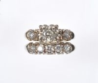 14 CARAT WHITE GOLD DIAMOND SOLITAIRE RING WITH A 14 CARAT WHITE GOLD DIAMOND ETERNITY RING at Ross's Online Art Auctions