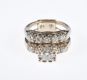 14 CARAT WHITE GOLD DIAMOND SOLITAIRE RING WITH A 14 CARAT WHITE GOLD DIAMOND ETERNITY RING at Ross's Online Art Auctions