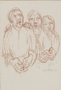 THREE FIGURES by Colin Middleton RHA RUA at Ross's Online Art Auctions