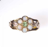 ANTIQUE GOLD & OPAL CLUSTER RING at Ross's Online Art Auctions