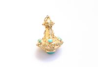 18 CARAT GOLD & TURQUOISE FOB at Ross's Online Art Auctions
