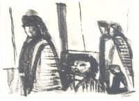 THE LONELY SHIPYARD WORKERS by Colin Middleton RHA RUA at Ross's Online Art Auctions