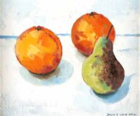 STILL LIFE, ORANGES & PEAR by Dennis Orme Shaw at Ross's Online Art Auctions