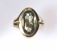 14CT GOLD & SMOKY QUARTZ RING at Ross's Online Art Auctions