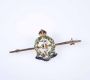 9CT GOLD BAR BROOCH; ROYAL MEDICAL CORPS & 9CT GOLD BAR BROOCH; ROYAL ARTILLERY CORPS at Ross's Online Art Auctions