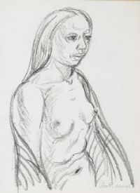 NUDE IN A SHAWL by Colin Middleton RHA RUA at Ross's Online Art Auctions