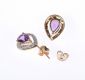 PAIR OF 9 CARAT GOLD AMETHYST & DIAMOND EARRINGS at Ross's Online Art Auctions