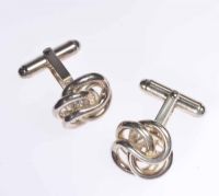 STERLING SILVER CUFFLINKS; IAN FLAHERTY, LONDON at Ross's Online Art Auctions