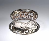 FINE IRISH EMBOSSED & PIERCED SILVER POTATO RING at Ross's Online Art Auctions