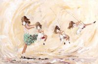 PLAYING SWINGS by Lorna Millar at Ross's Online Art Auctions