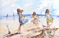 PLAYING SKIPPING by Lorna Millar at Ross's Online Art Auctions