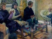 THE THREE KNITTERS by Frederick H. Stonham FRSA at Ross's Online Art Auctions