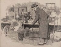 THE ANTIQUES SHOP by William H. Conn at Ross's Online Art Auctions