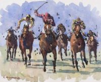 HORSE RACING by James McDonald at Ross's Online Art Auctions