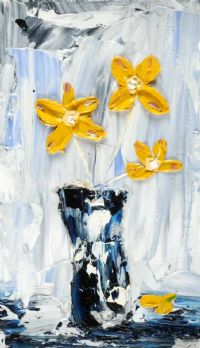 BLUE & YELLOW STUDY by Matthew Howard at Ross's Online Art Auctions