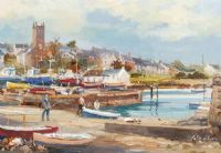 GROOMSPORT VILLAGE by Colin Gibson at Ross's Online Art Auctions