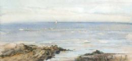 SOUTHROCK LIGHTHOUSE, CLOUGHEY by Irish School at Ross's Online Art Auctions