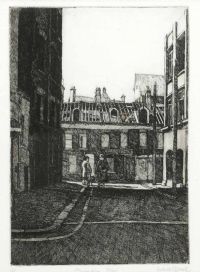 DOWNSHIRE PLACE, BELFAST by Hector McDonnell RUA at Ross's Online Art Auctions