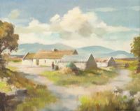 IRISH FARMSTEAD by Tom Creaney at Ross's Online Art Auctions