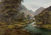 GLENCOE RIVER by Denis Thornton at Ross's Online Art Auctions