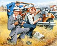 DILLINGER, LOCK & LOAD by Roy Wallace at Ross's Online Art Auctions