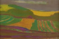 GREEN LANDSCAPE by George Gault at Ross's Online Art Auctions