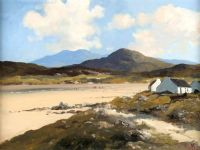 COTTAGE, DONEGAL by Hugh McIlfatrick at Ross's Online Art Auctions