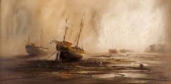 LOW TIDE by John Bampfield at Ross's Online Art Auctions