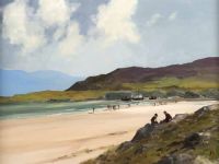 BATHING, DONEGAL by Hugh McIlfatrick at Ross's Online Art Auctions