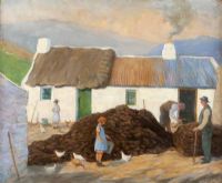 FARMING, WEST OF IRELAND by F. Comyn at Ross's Online Art Auctions
